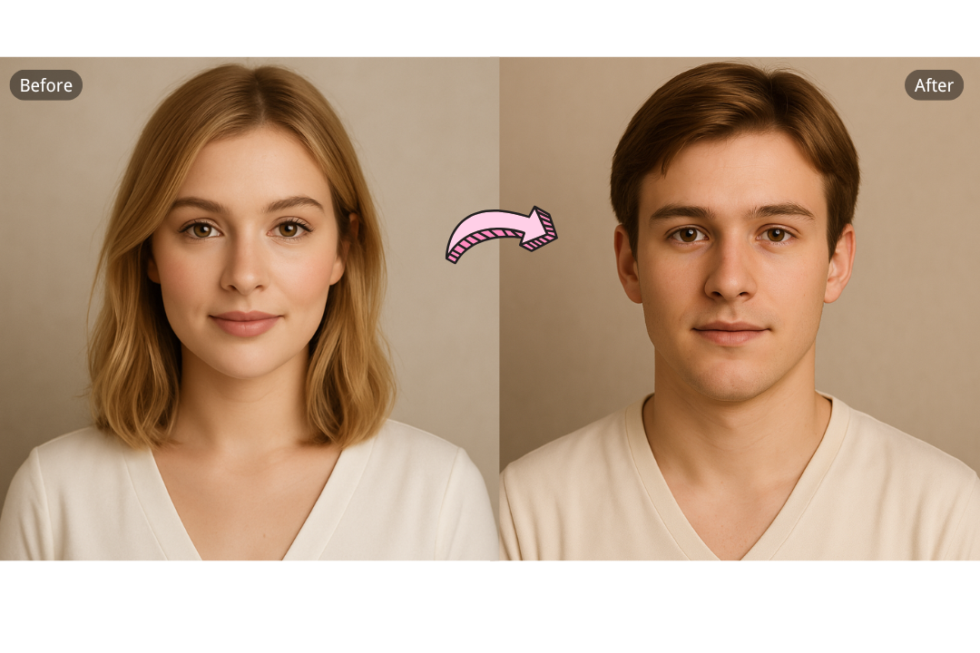 Smart AI for Stunning Gender Swaps