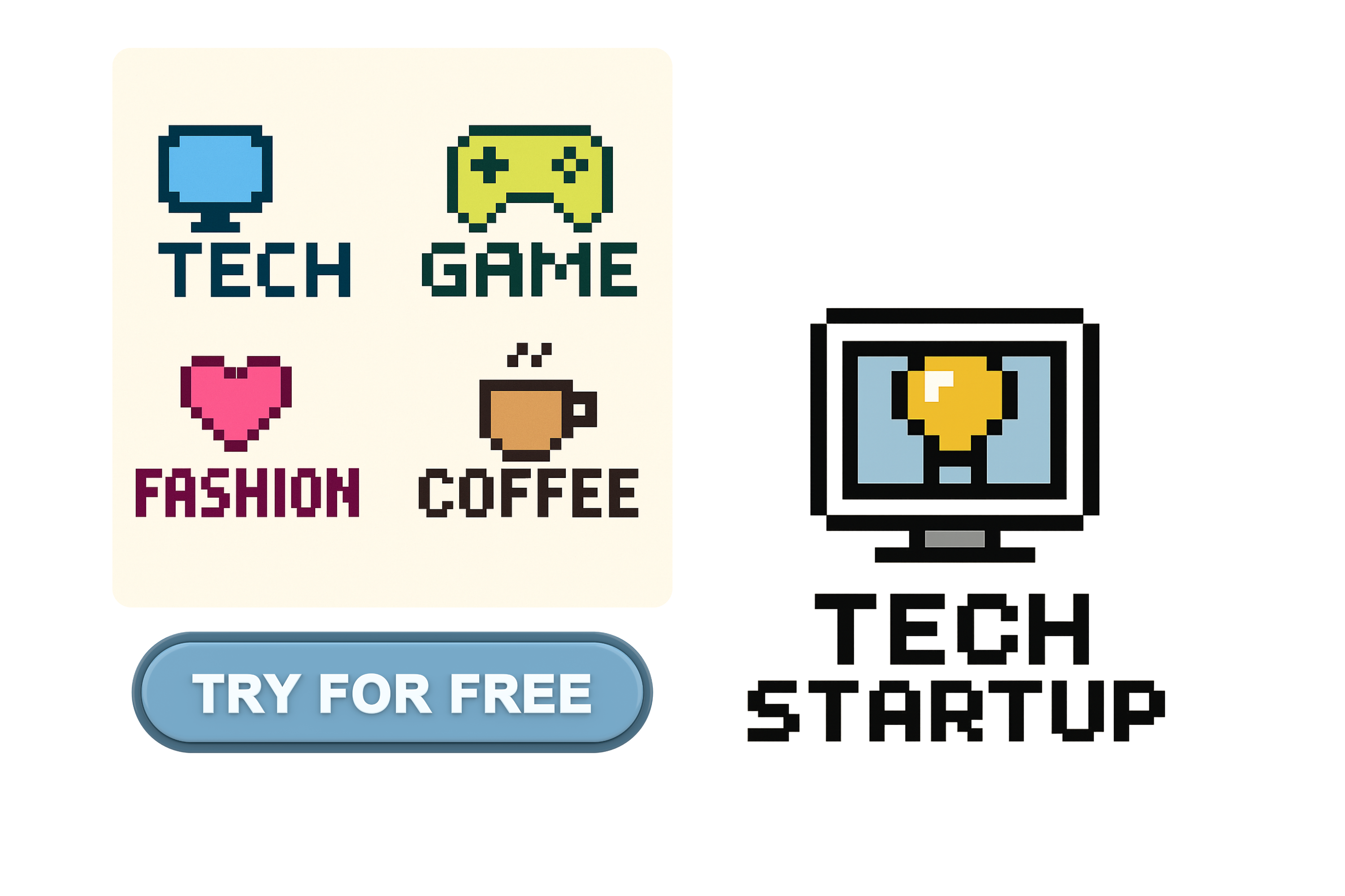 Pixel Art Generator Logos