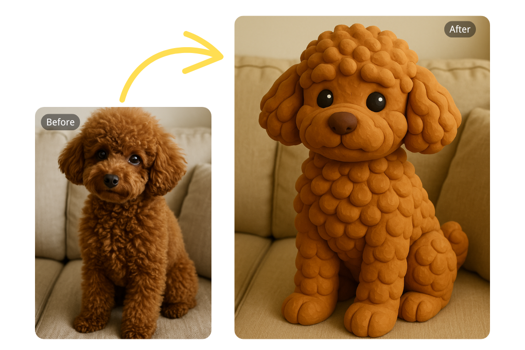 Instantly Create Adorable Pet Clay Portraits