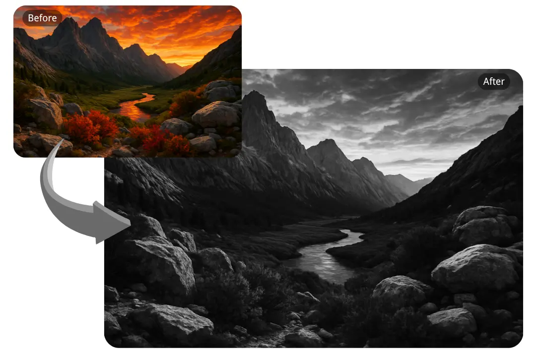 Turn Landscapes into Visual Poetry