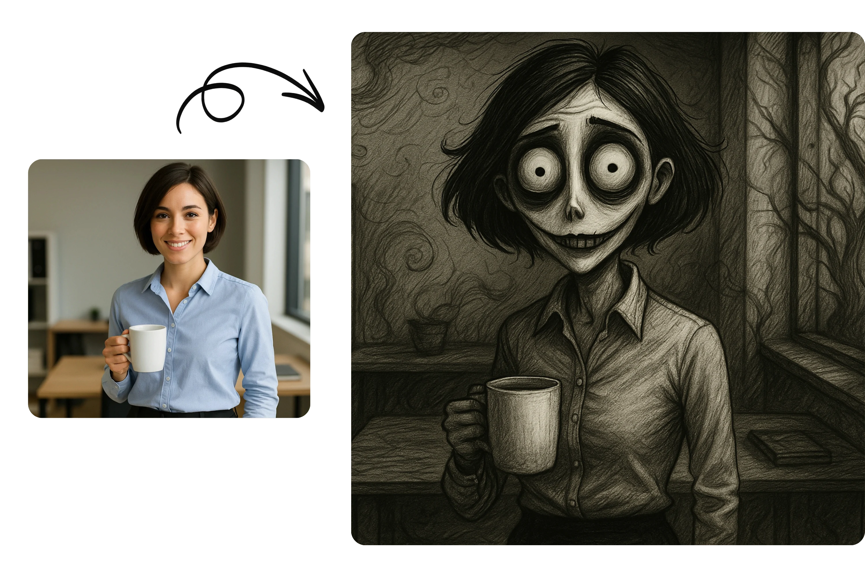 Personnages sur mesure façon Tim Burton