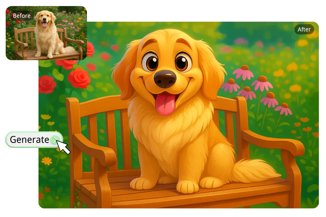 🐾 Verwandle Haustiere und Menschen mit nur einem Klick in Disney-Cartoons
