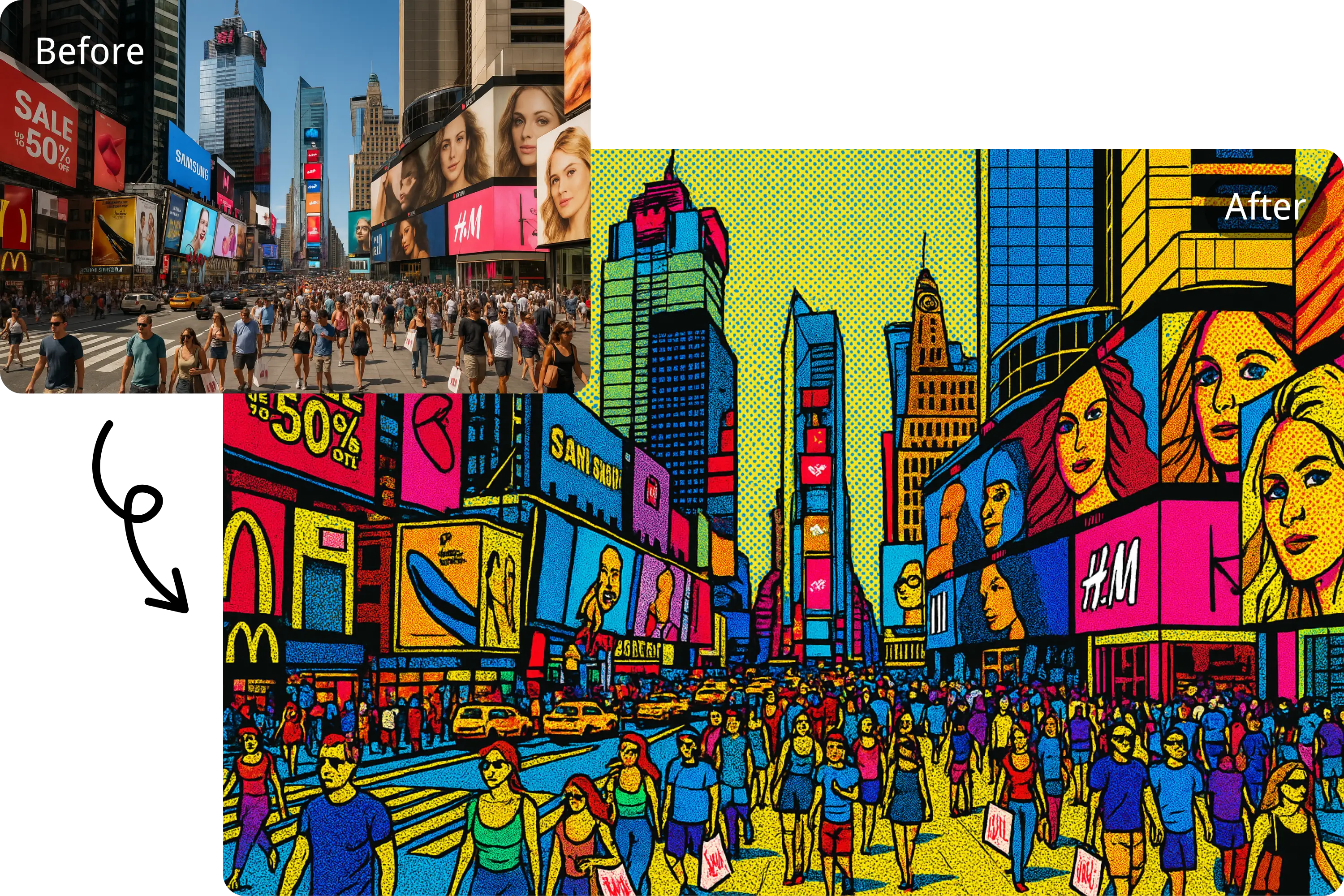 Fotos sofort in Pop-Art-Stil umwandeln