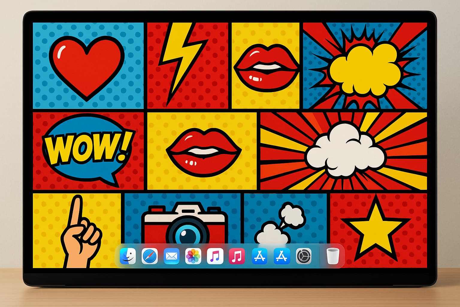 Auffällige Pop-Art-Wallpapers gestalten