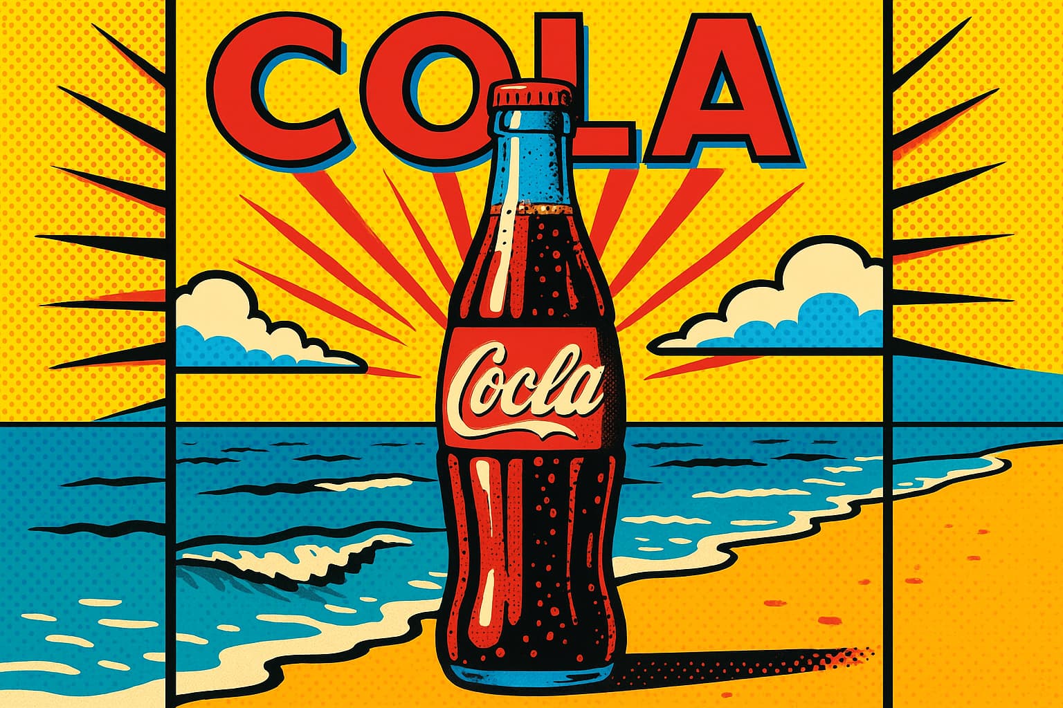 Pop Art Werbung mit KI