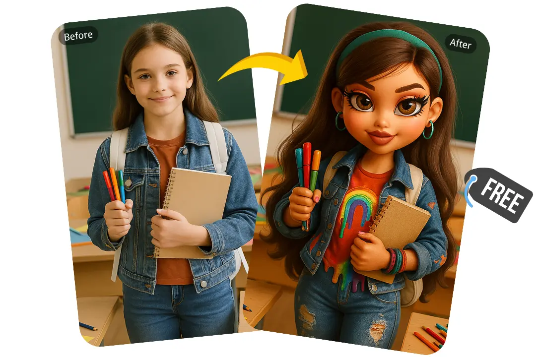 免费为校园或艺术项目制作 Bratz 娃娃