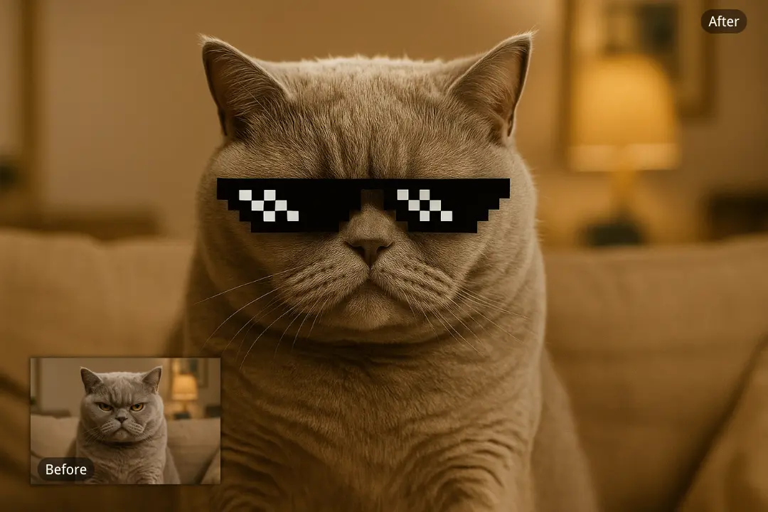 Créez des Memes avec les Effets du Filtre à Lunettes