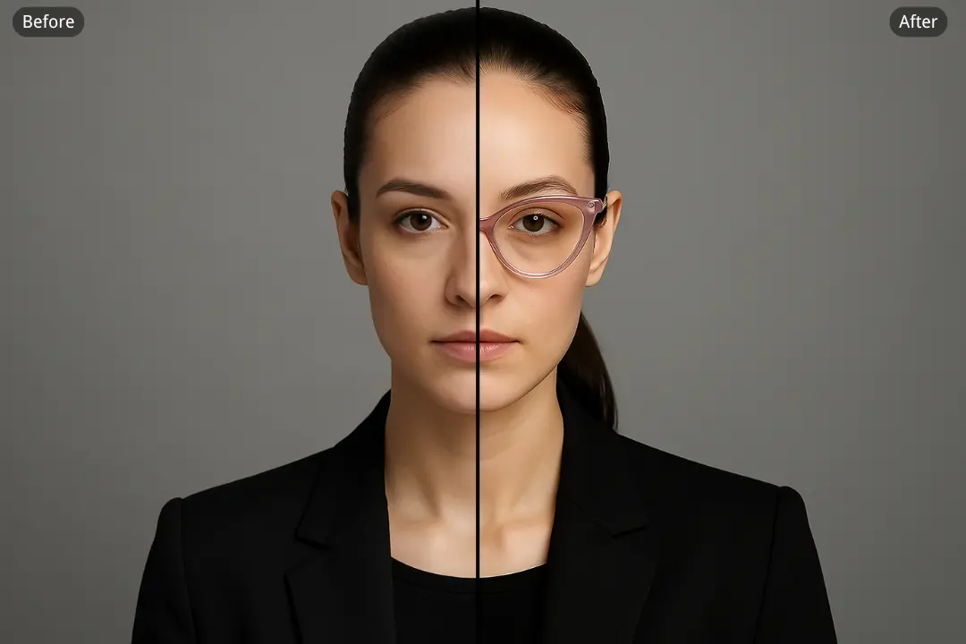 Créez des Visuels Marketing avec l'Outil de Changement de Lunettes IA
