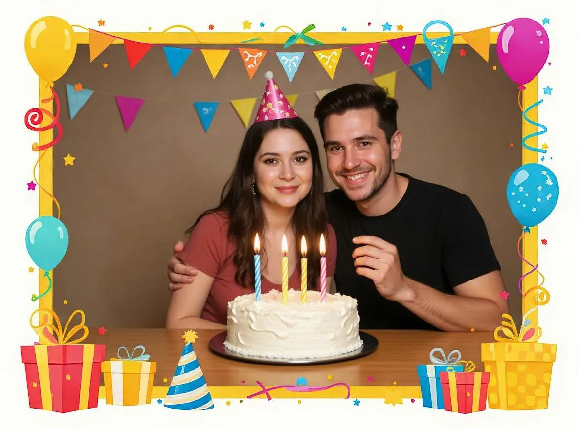 Cadre Photo d'Anniversaire
