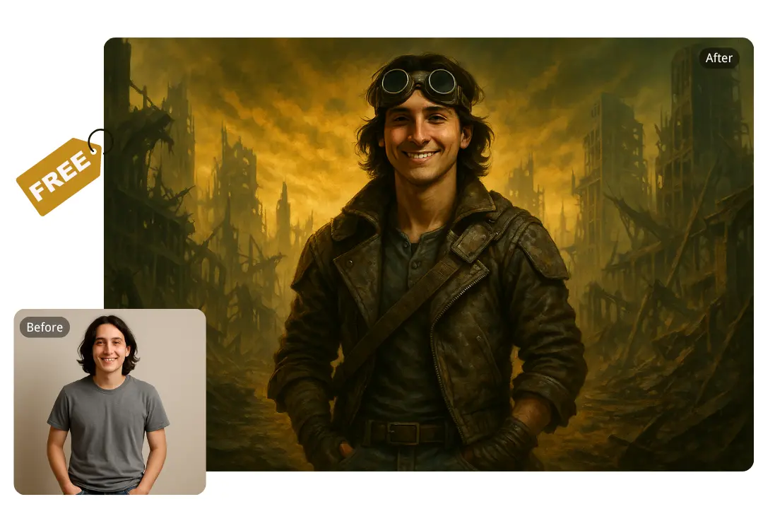 Essai gratuit et rapide du filtre IA Fallout pour la préparation aux événements cosplay