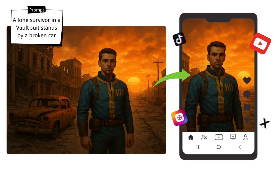 Fallout AI Generator from Text for Viral Content Creation