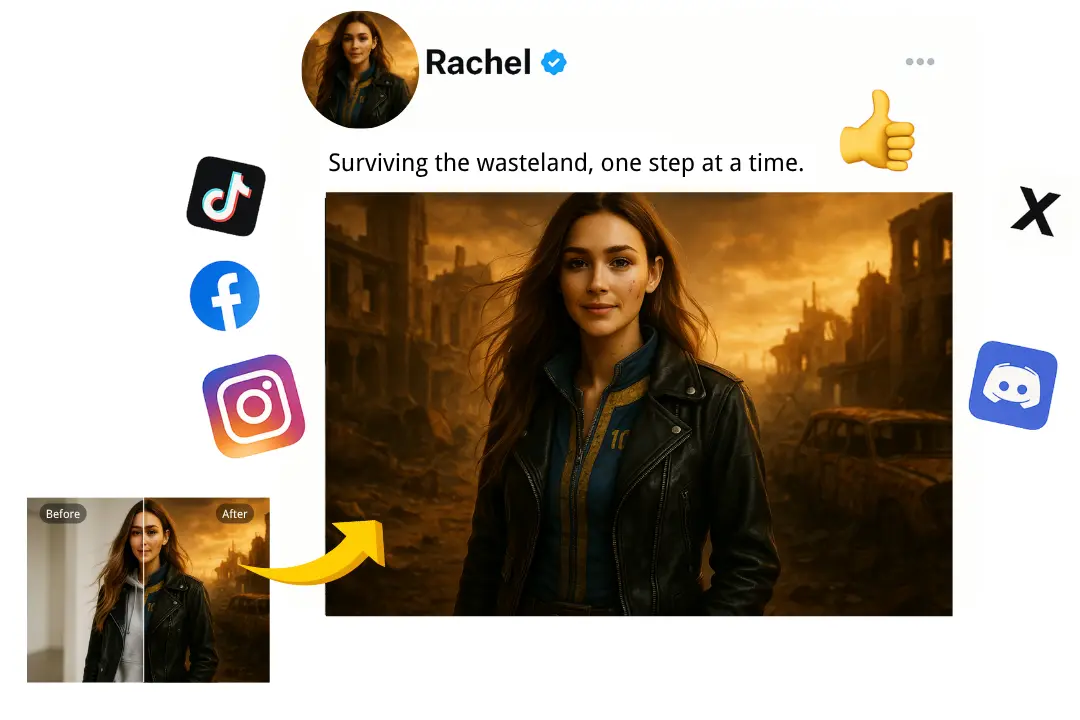  Fallout Filter from Image-to-Image for Streamer Avatars