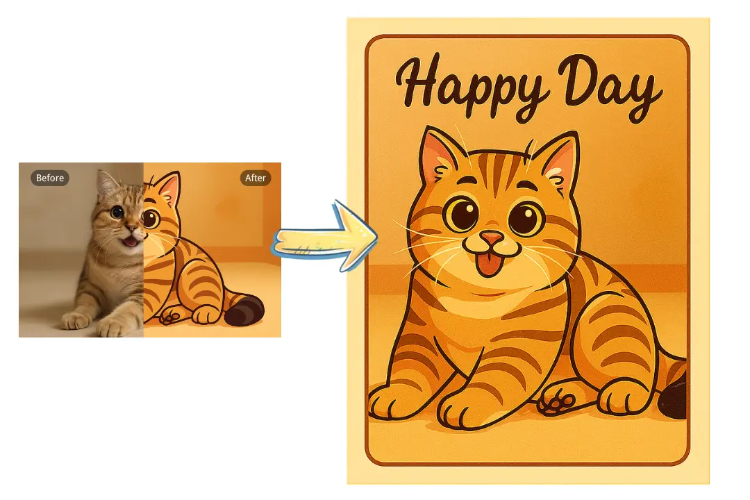 Tarjetas de Felicitación Personalizadas con Gatos