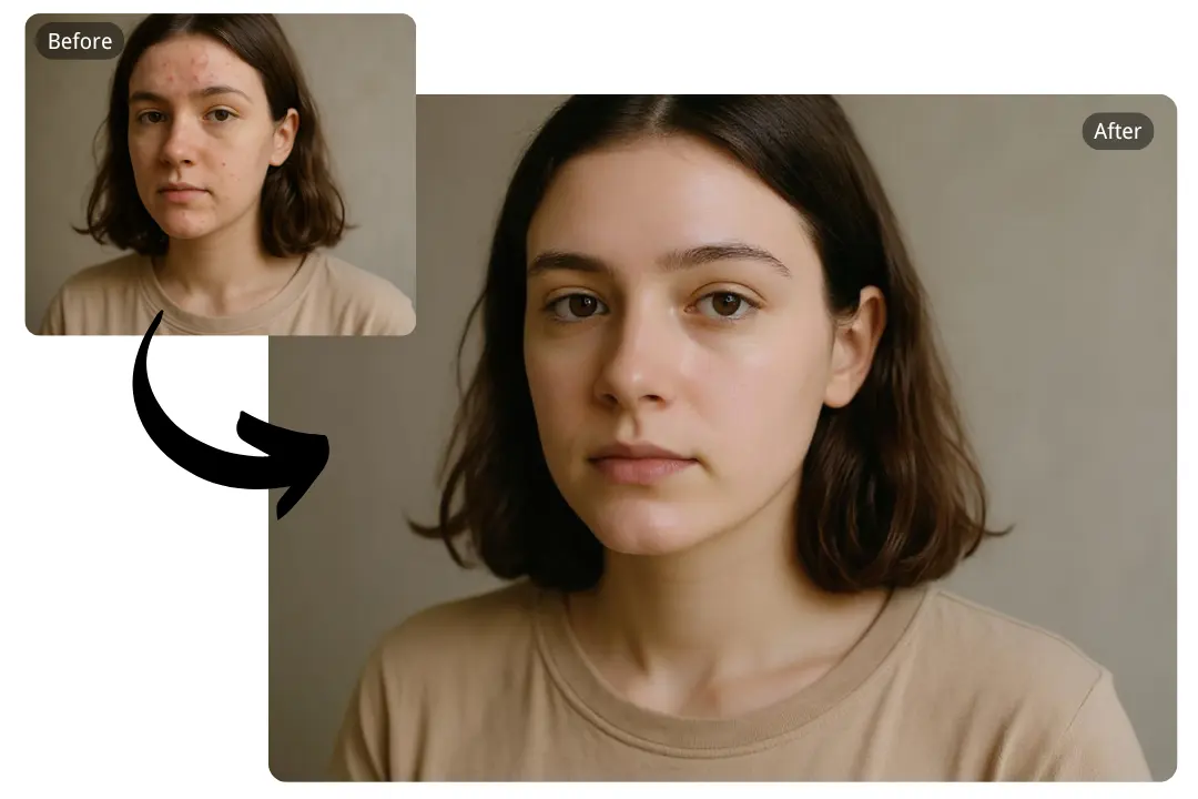 Instant Skin Smoothing and Flaw Correction with AI Face Editor