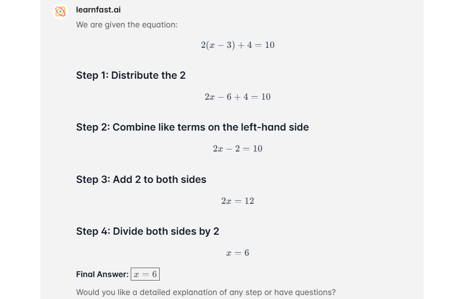 AI Math Helper