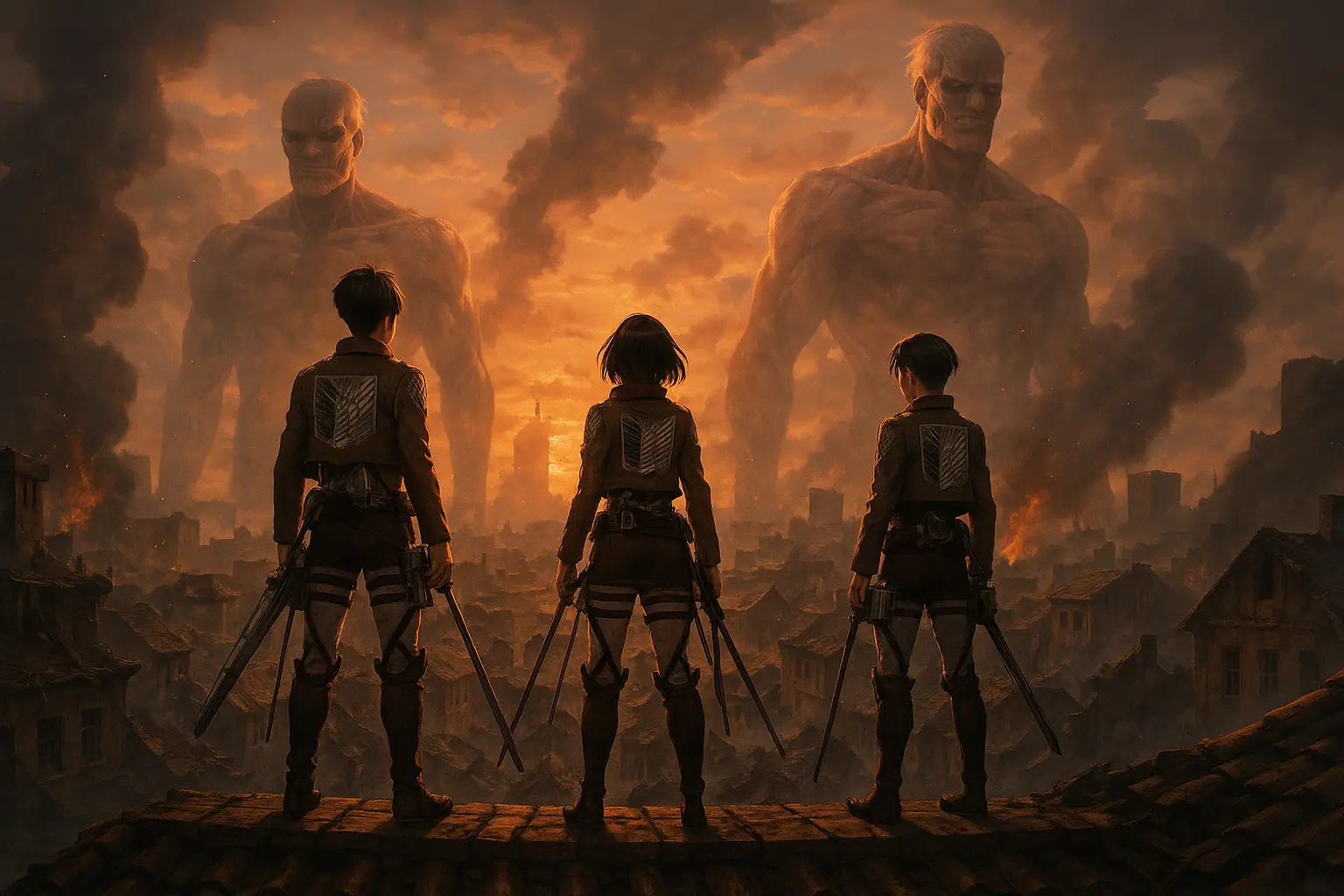 Designing Attack on Titan Background Art