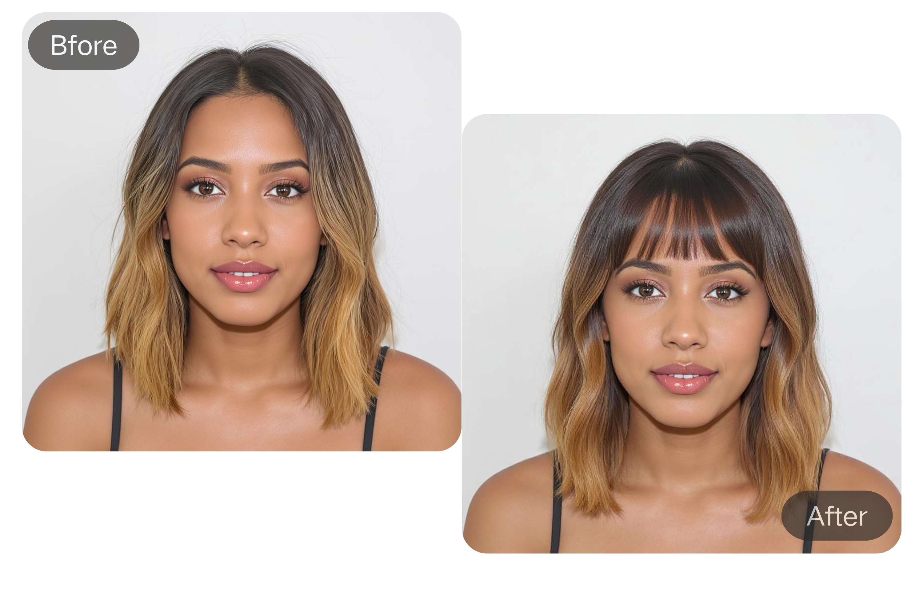 Custom Bangs Try-On Options