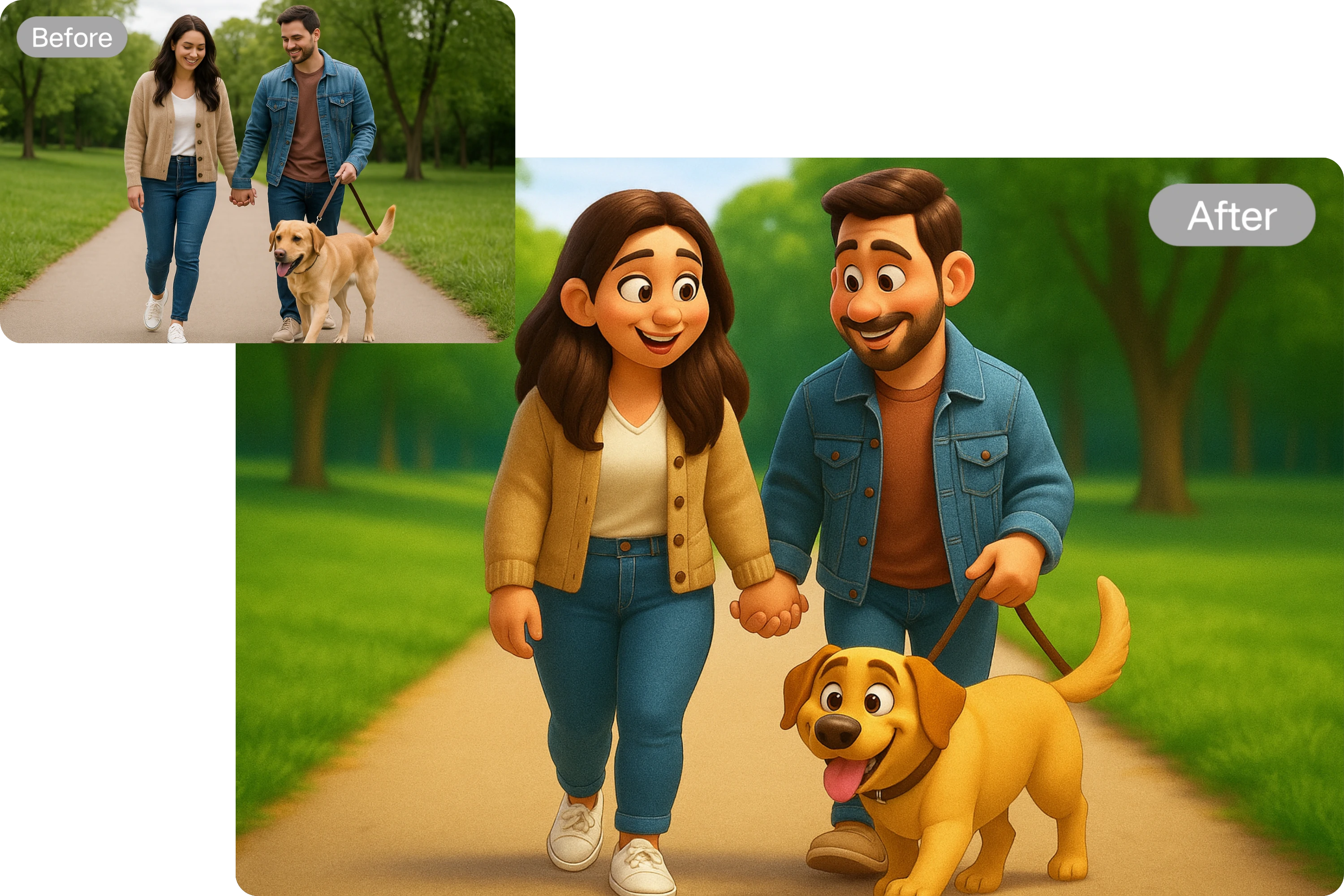 Seamless Photo-to-Pixar Animation