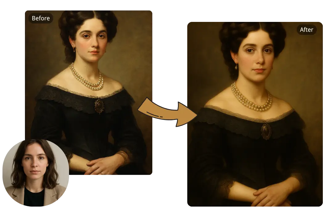 Morph Your Face Into Historical Portraits