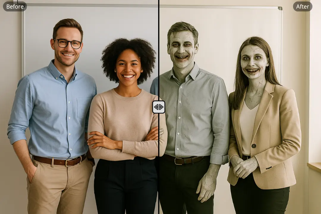 Filtre zombie IA pour les photos de groupes lors d’événements