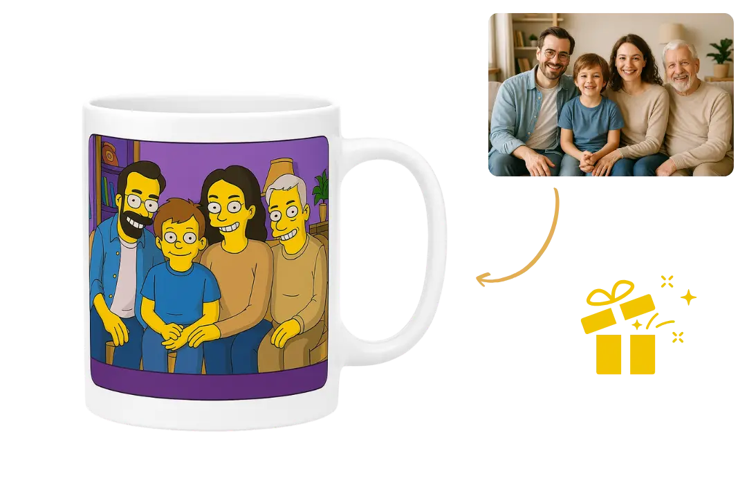 Photo to Simpsons for Unique Gift Ideas