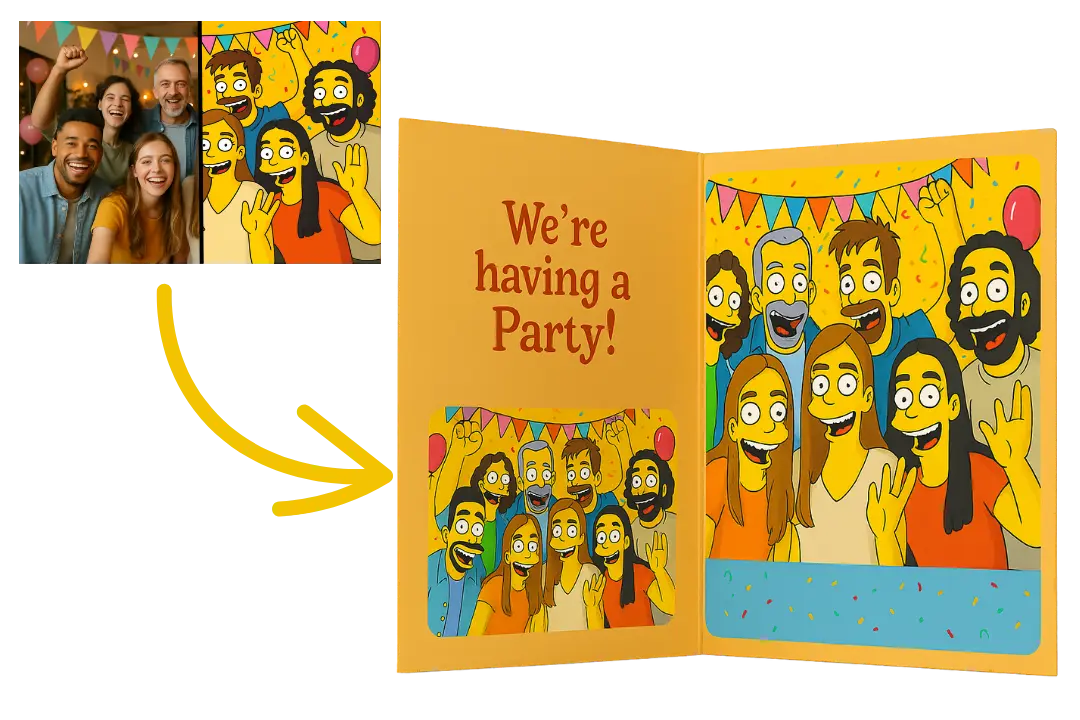 Simpsons Party Invites