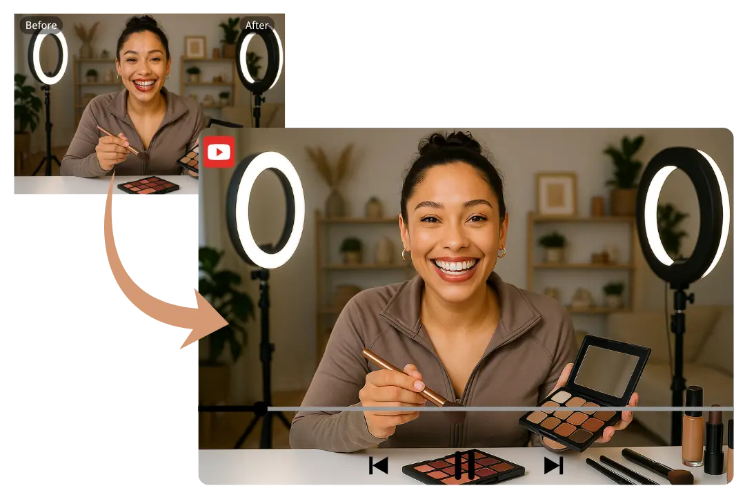 AI Teeth Fixer for Beauty Influencer Tutorials