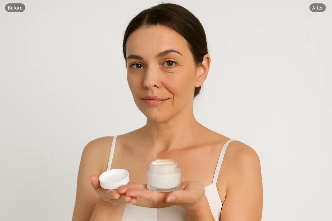 Skincare Demos with Old Face Filter Visuals