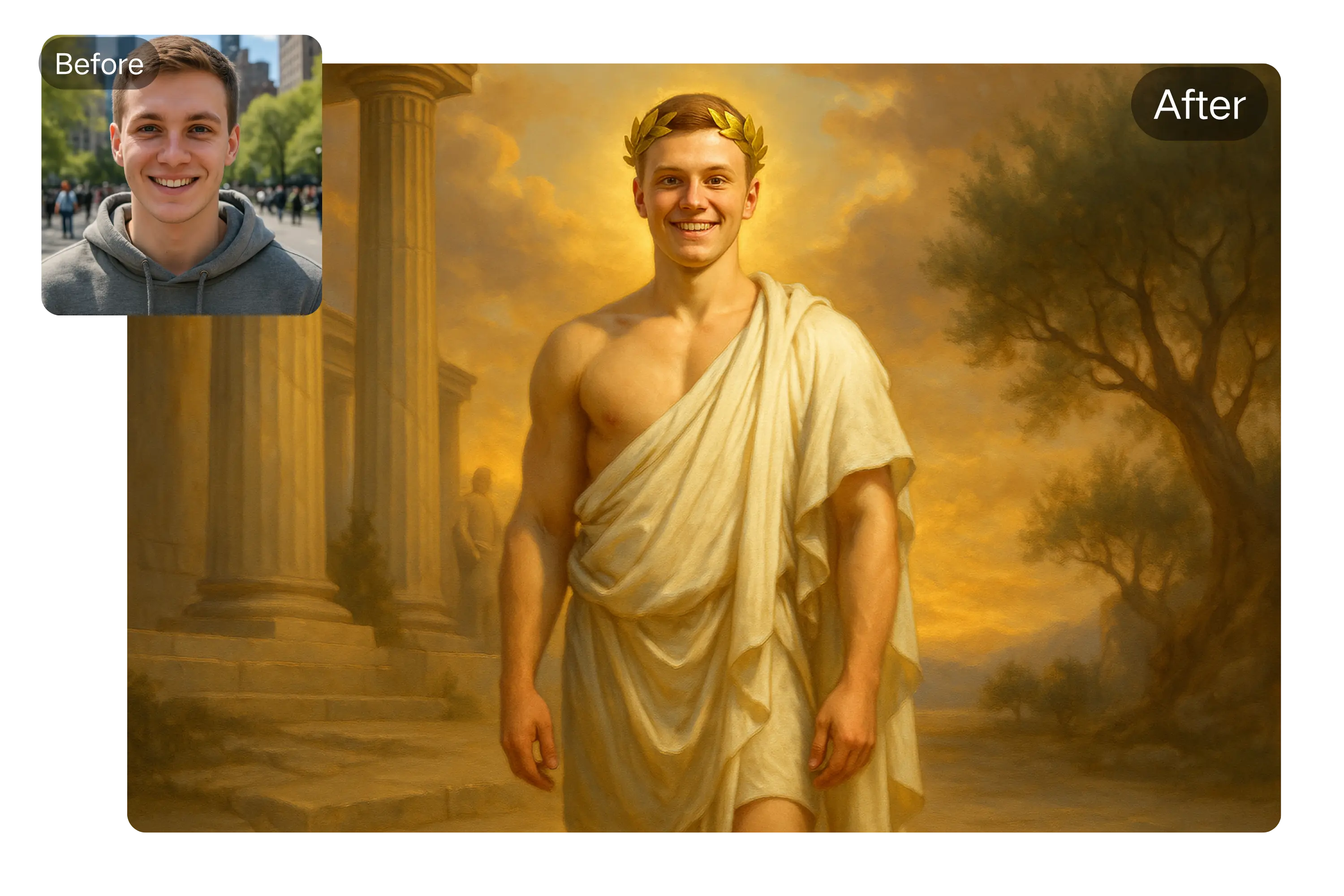 The Oracle’s Simplicity: Effortless Creation of Your Greek God Portrait