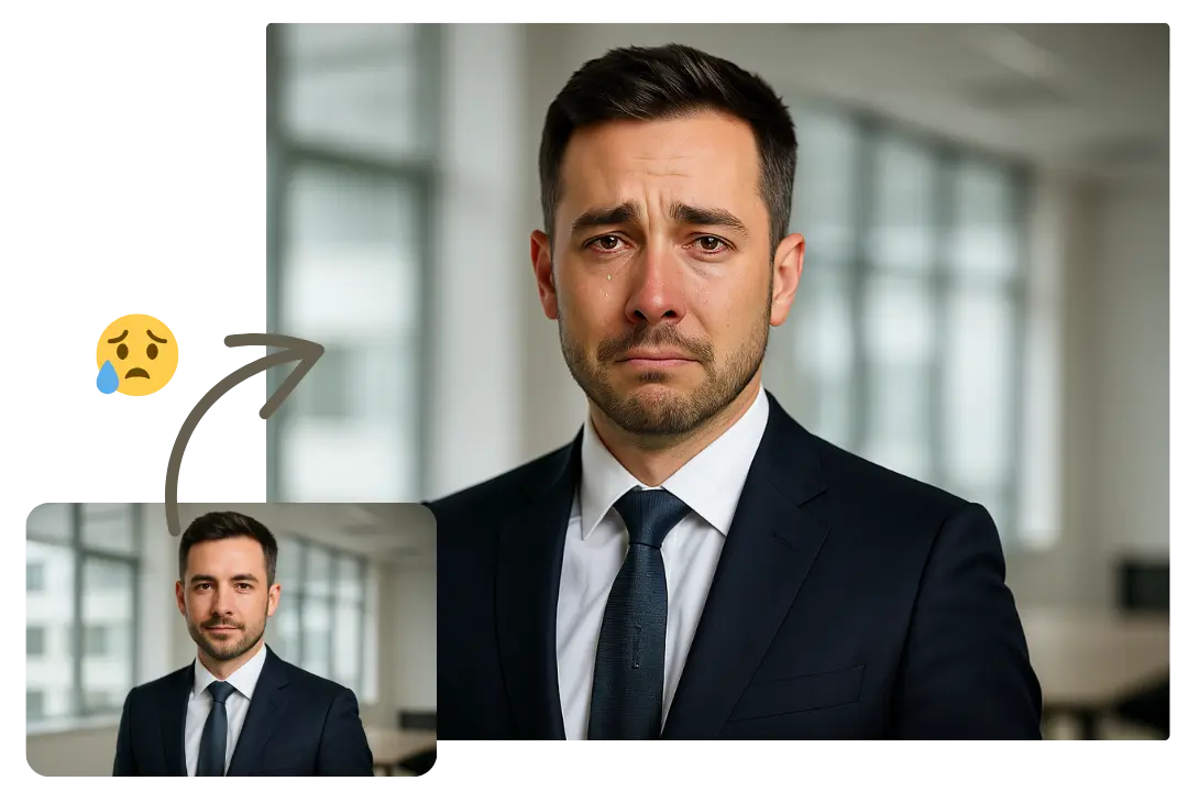 Add a Sad Face to Your Photo with a Natural Look