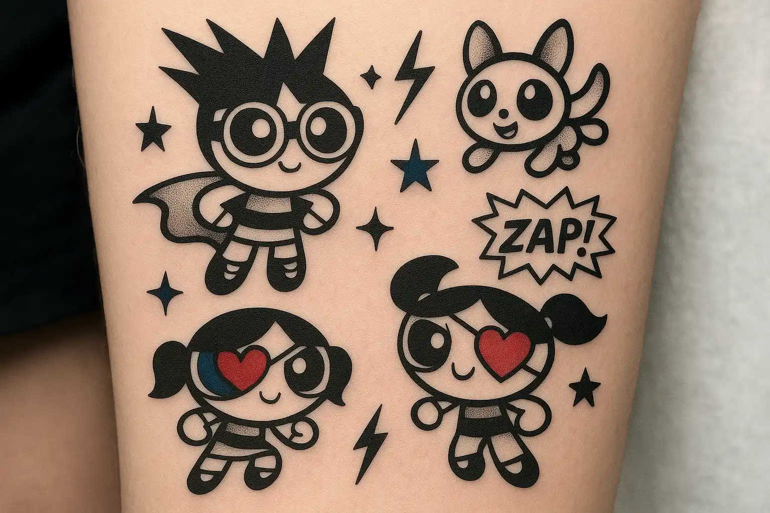 Concevez des tatouages uniques des Supers Nanas