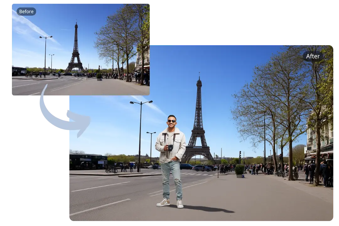 Créez des souvenirs de voyage en ajoutant une personne à une photo