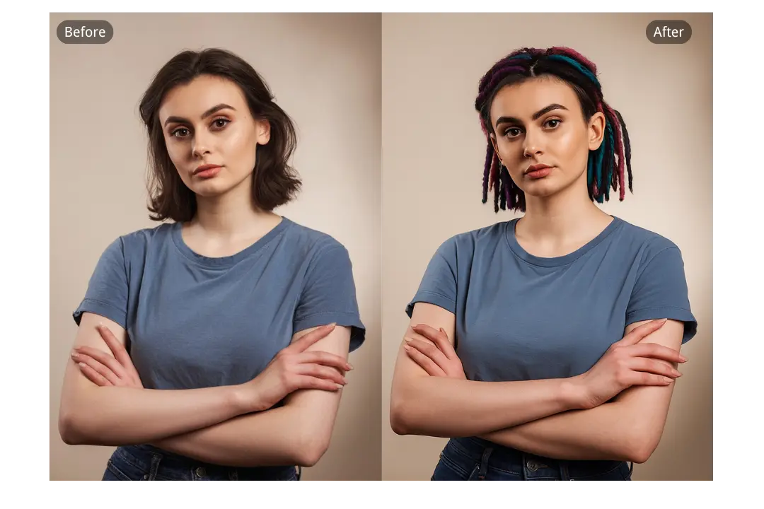 Personalized Dreads Hair Styles with the AI Dreadlocks Hair Filter