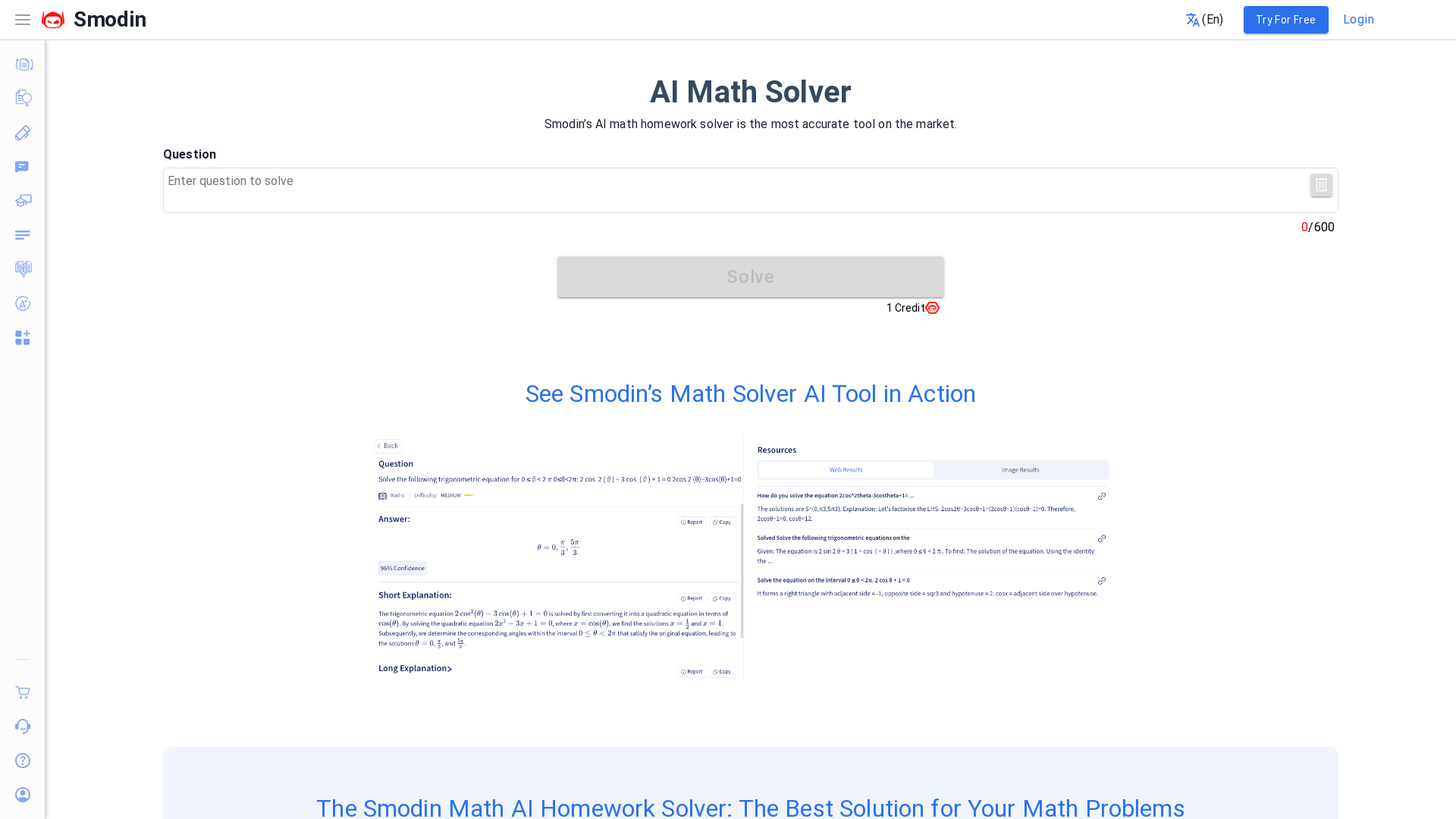 Smodin Math AI