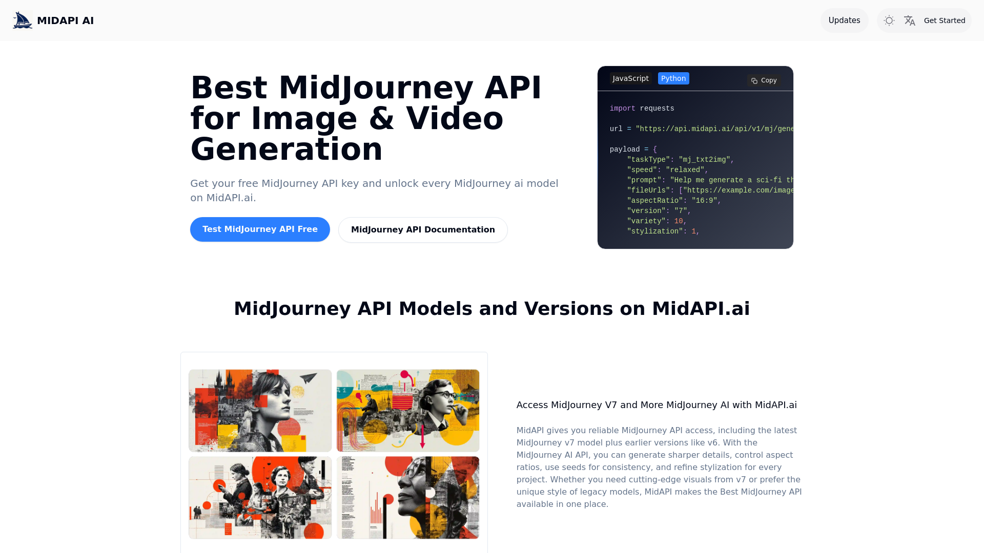 MidJourney API (Unofficial)