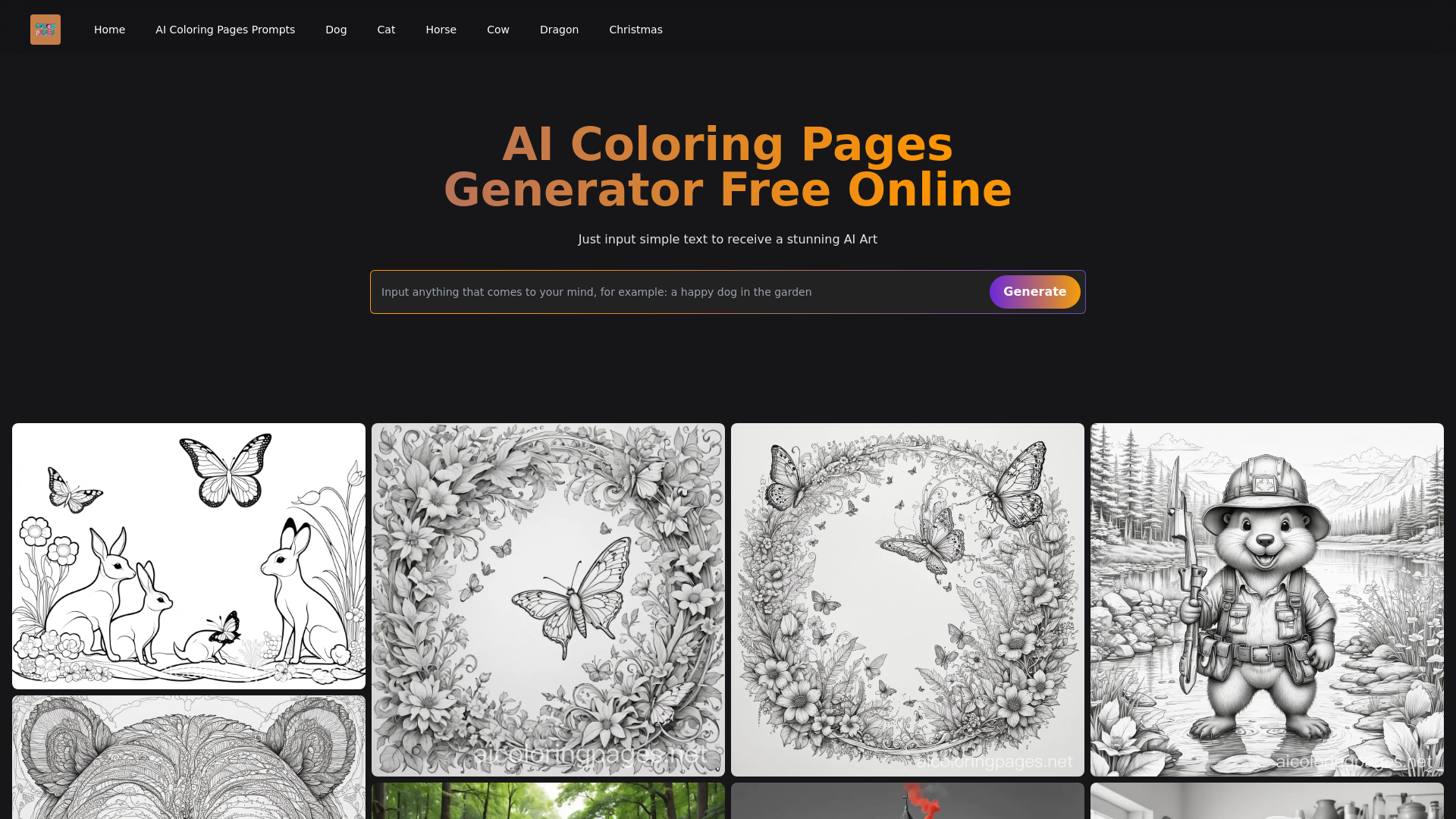 AI Coloring Pages Generator