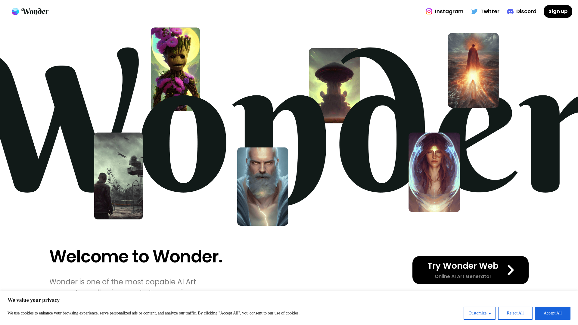 Wonder AI Art Generator