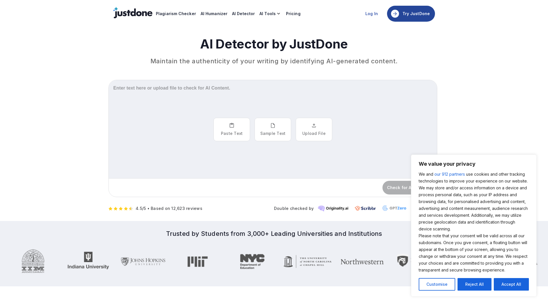 JustDone AI detector