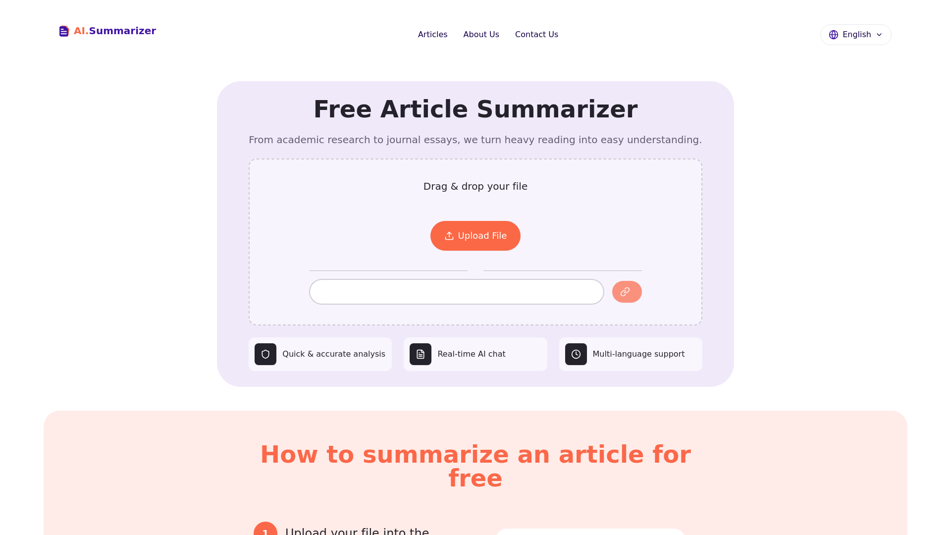 Free AI Article Summarizer