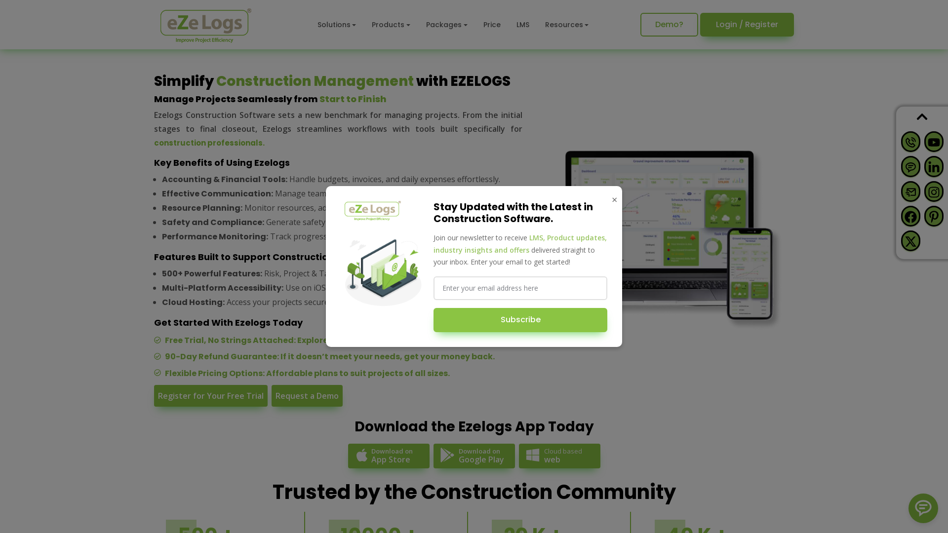 Ezelogs Construction management software